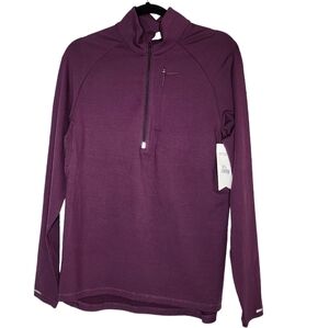 NWT Stori Icon 1/2 Zip Pullover Active Long SleevShirt Mulberry Purple Small